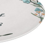 Elegant Dusty Blue Sage Botanical Family Schneidebrett (Ecke)