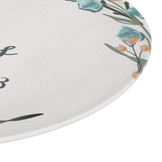 Elegant Dusty Blue Sage Botanical Family Schneidebrett (Ecke)