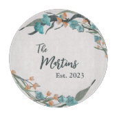 Elegant Dusty Blue Sage Botanical Family Schneidebrett (Vorderseite)