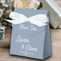 Elegant Dusty Blue Script Minimalistisch Wedding