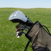 Elegant Dusty Blue Script Monogram Golf Headcover (In SItu)