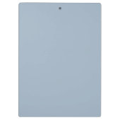 Elegant Dusty Blue Script Monogram Klemmbrett (Rückseite)