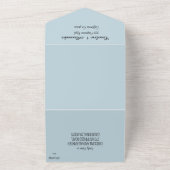 Elegant Dusty Blue Script Unique UAWG QR Code All In One Einladung (Außenbereich)