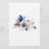 Elegant Dusty Blue Silver Terracotta Boho Wedding Einladung (Rückseite)