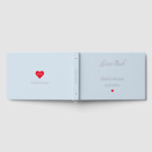 Elegant Dusty Blue Silver Weddings Jubiläum Gästebuch (Voll)