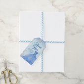 Elegant Dusty Blue Silver Winter Xv Años Vielen Da Geschenkanhänger (Mit Garn)