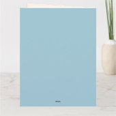 Elegant Dusty Blue Simple Flower Birthday Karte (Rückseite)