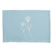 Elegant Dusty Blue Simple Flower  Kissenbezug (Vorderseite)