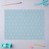 Elegant Dusty Blue Simple Flower  Seidenpapier (Basteln)