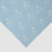 Elegant Dusty Blue Simple Flower  Seidenpapier (Detail)