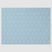Elegant Dusty Blue Simple Flower  Seidenpapier (Vorderseite)