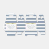 Elegant Dusty Blue Stripes Wedding Vielen Dank Geschenkschachtel (Ungefaltet)