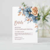 Elegant Dusty Blue Terracotta auf dem Monte Tamaro Begleitkarte (Stehend Vorderseite)