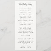 Elegant Dusty Blue und Rose Floral Swag Programm (Rückseite)