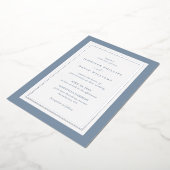Elegant Dusty Blue und Silver Folieneinladung (Gedreht)