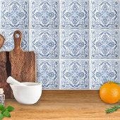 Elegant Dusty Blue und White Fliese