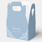 Elegant Dusty Blue und White Wedding Vielen Dank Geschenkschachtel (Geöffnet)