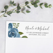 Elegant Dusty Blue Watercolor