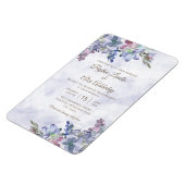 Elegant Dusty Blue Watercolor Floral Wedding Magnet (Linke Seite)