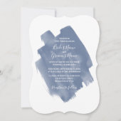 Elegant Dusty Blue Watercolor Hochzeit Einladungen (Vorderseite)