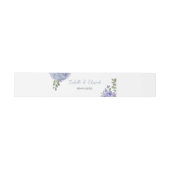 Elegant Dusty Blue Watercolor Hydrangeas Wedding Einladungsbanderole (Flach)