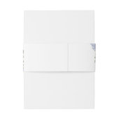 Elegant Dusty Blue Watercolor Hydrangeas Wedding Einladungsbanderole (Rückseitenbeispiel)