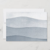 Elegant Dusty Blue Watercolor Vielen Dank Mitteilungskarte (Rückseite)