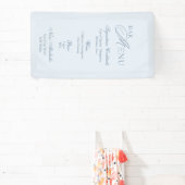 Elegant Dusty Blue Wedding Bar Menu Banner (InSitu)
