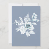 Elegant Dusty Blue Wedding Einladung (Rückseite)