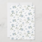 Elegant Dusty Blue Wedding Einladung (Rückseite)