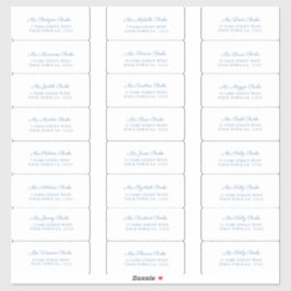 Elegant Dusty Blue Wedding Guest Address Labels
