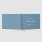 Elegant Dusty Blue Wedding Guest Book Gästebuch (Voll)