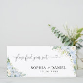 Elegant Dusty Blue Wedding Head Table Sign (Stehend Vorderseite)