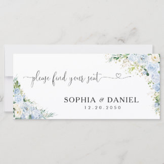 Elegant Dusty Blue Wedding Head Table Sign