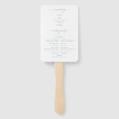 Elegant Dusty Blue Wedding Program Fächer (Rückseite)