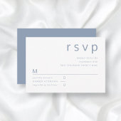 Elegant Dusty Blue Wedding RSVP Karte
