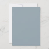 Elegant Dusty Blue Wedding Save the Date (Rückseite)