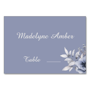 Elegant Dusty Blue Wedding Tischnummer