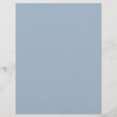 Elegant Dusty Blue Wedding Zeitplan Zeitleiste (Rückseite)