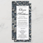 Elegant dusty blue white grau (Vorne/Hinten)