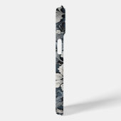 Elegant dusty blue white grau Case-Mate iPhone hülle (Rückseite / Rechts)