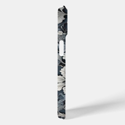 Elegant dusty blue white grau Case-Mate iPhone hülle (Rückseite / Rechts)