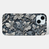 Elegant dusty blue white grau Case-Mate iPhone hülle (Rückseite (Horizontal))