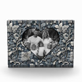 Elegant dusty blue white grau fotoblock (Vorderseite)
