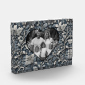 Elegant dusty blue white grau fotoblock (Links)