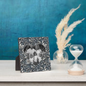 Elegant dusty blue white grau fotoplatte (InSitu)