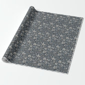 Elegant dusty blue white grau geschenkpapier (Ungerollt)