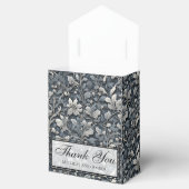 Elegant dusty blue white grau geschenkschachtel (Geöffnet)