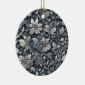 Elegant dusty blue white grau keramik ornament (Rechts)
