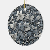 Elegant dusty blue white grau keramik ornament (Links)